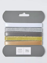 John Lewis John Lewis Metallic Gift Ribbons Pack of 5 Multi- Buy online at McGrocer