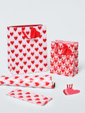 John Lewis hearts tissue paper pink red, UK version