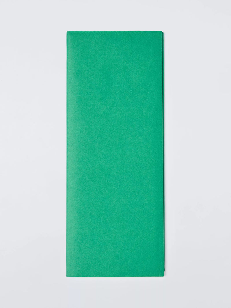 John Lewis dyed tissue paper pack of 5 green (British brand)