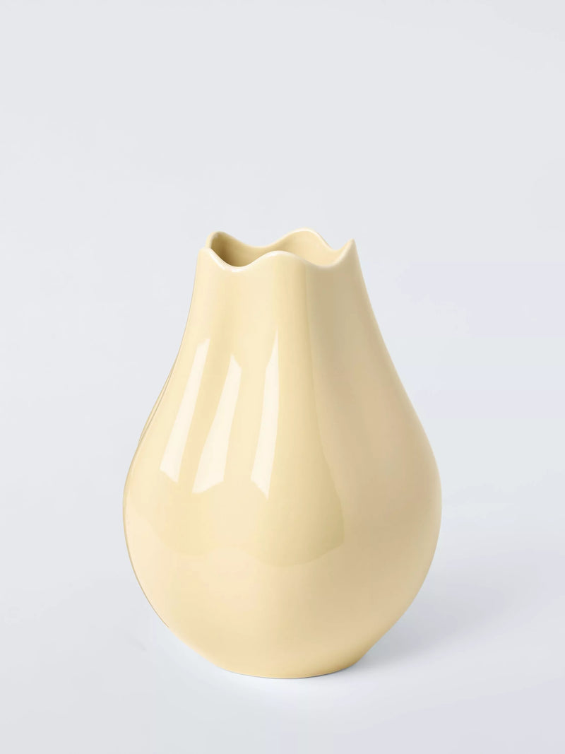 John Lewis ceramic vase butter yellow 20x27cm UK version
