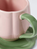 John Lewis flower cup and saucer set pink green - British product