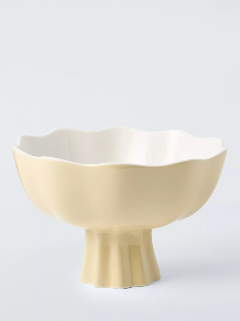 John Lewis yellow floral footed decorative bowl (British brand)
