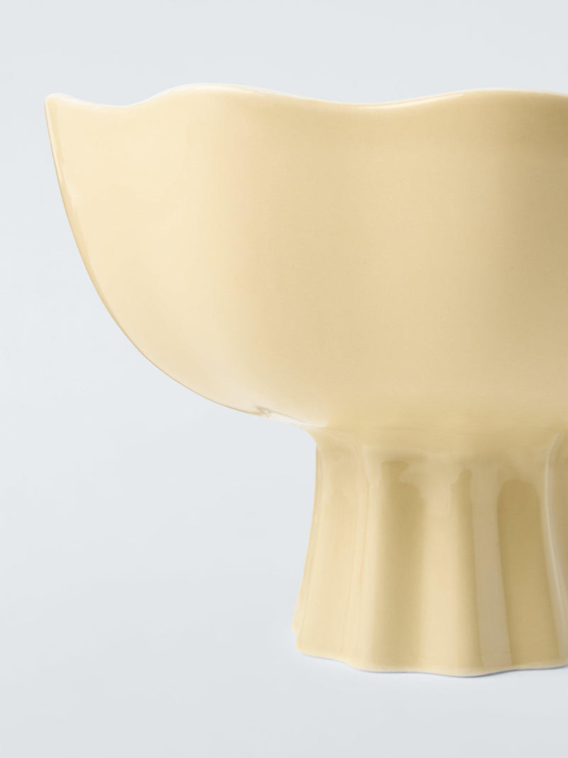 John Lewis yellow floral footed decorative bowl (British brand)