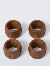 John Lewis John Lewis Rustic Ridge Napkin Rings Set of 4 FSC-Certified Mango Wood- Buy online at McGrocer
