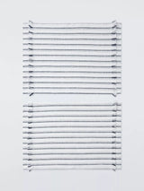 John Lewis John Lewis Coastal Stripe Tufted Cotton Placemats, Set of 2, White/Blue, 33 x 48cm- Buy online at McGrocer