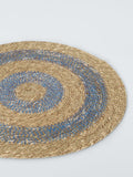 John Lewis jute round placemats cobalt natural 35cm, imported from the UK