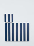 John Lewis placemat and coaster set coastal stripe indigo (British brand)