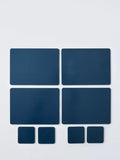 John Lewis placemat and coaster set in navy blue, UK version