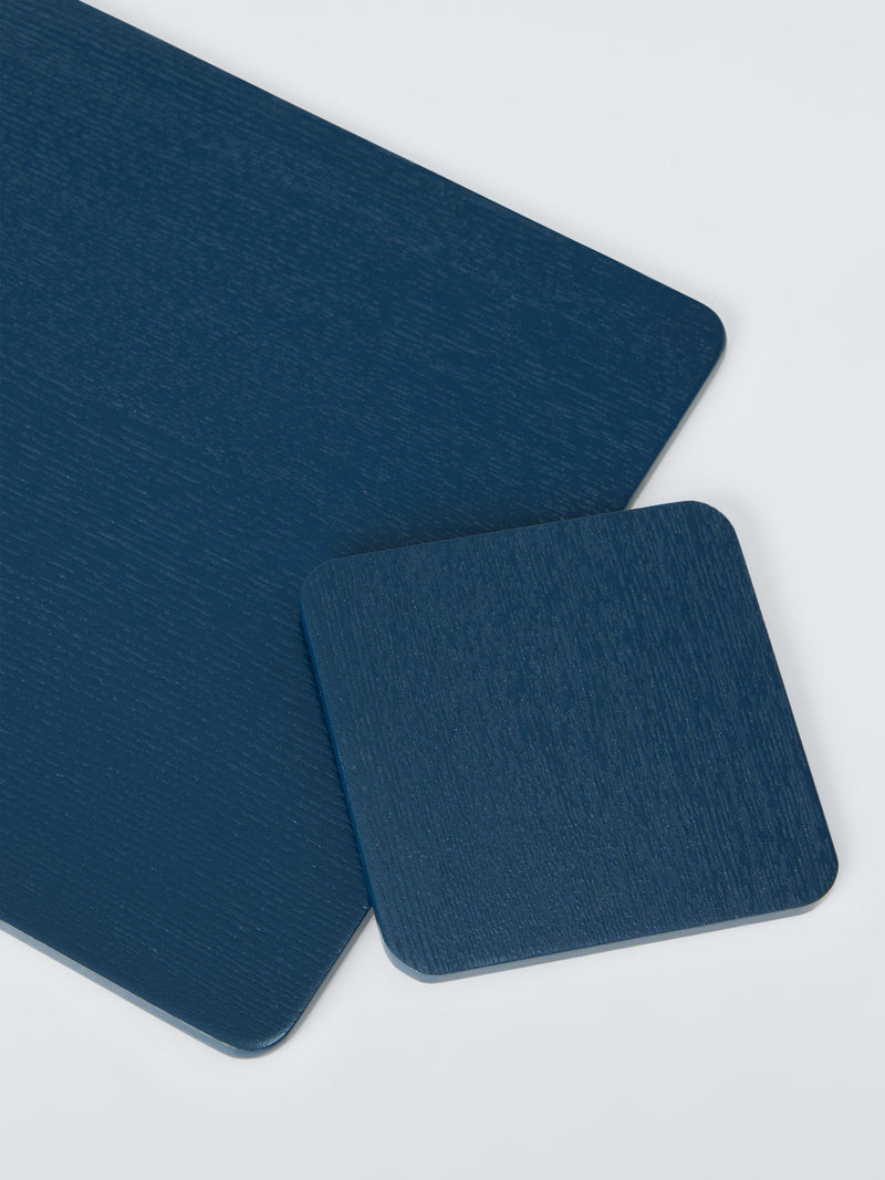 John Lewis placemat and coaster set in navy blue, UK version