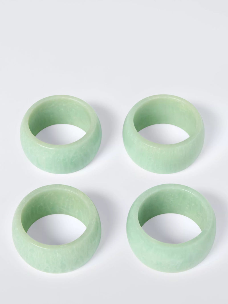 John Lewis resin napkin rings set of 4 green, UK version