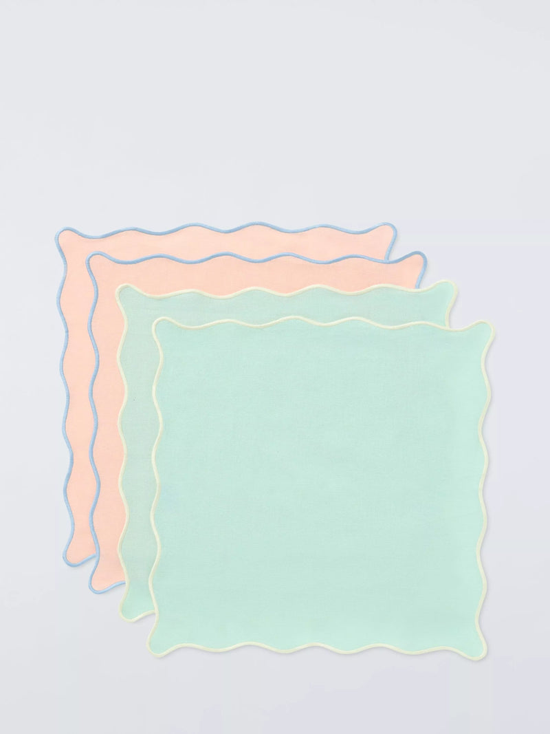 John Lewis scalloped cotton napkins set of 4, imported from the UK
