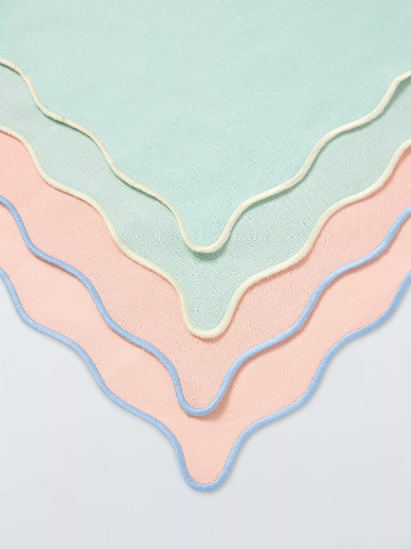 John Lewis scalloped cotton napkins set of 4, imported from the UK