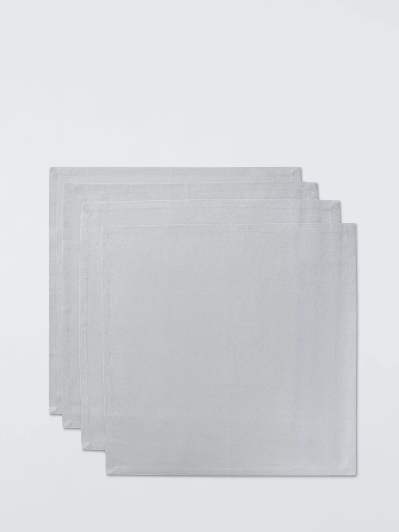 John Lewis cotton napkins soft grey set of 4 (British brand)