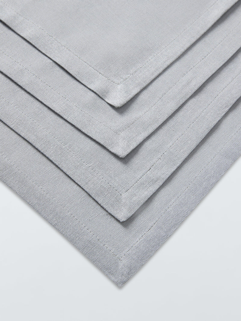 John Lewis cotton napkins soft grey set of 4 (British brand)
