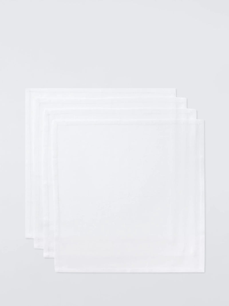 John Lewis white cotton napkins set of 4 (British brand)
