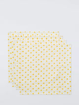 John Lewis John Lewis Floral Cotton Napkins, Set of 4, Yellow- Buy online at McGrocer