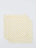 John Lewis floral cotton napkins set of 4 yellow - UK version