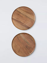 John Lewis John Lewis Round Placemats Set of 2 Acacia Wood Natural- Buy online at McGrocer