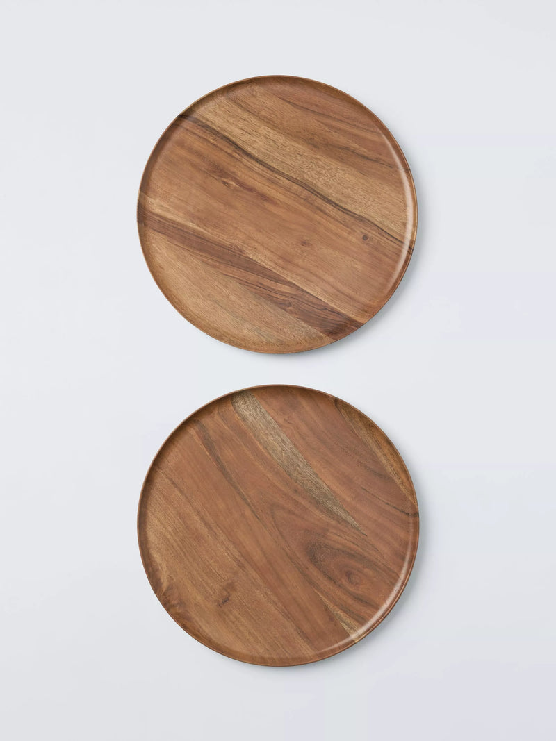 John Lewis round acacia wood placemats set of 2, UK version