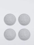 John Lewis Hammered Stainless Steel Round Coasters, Set of 4