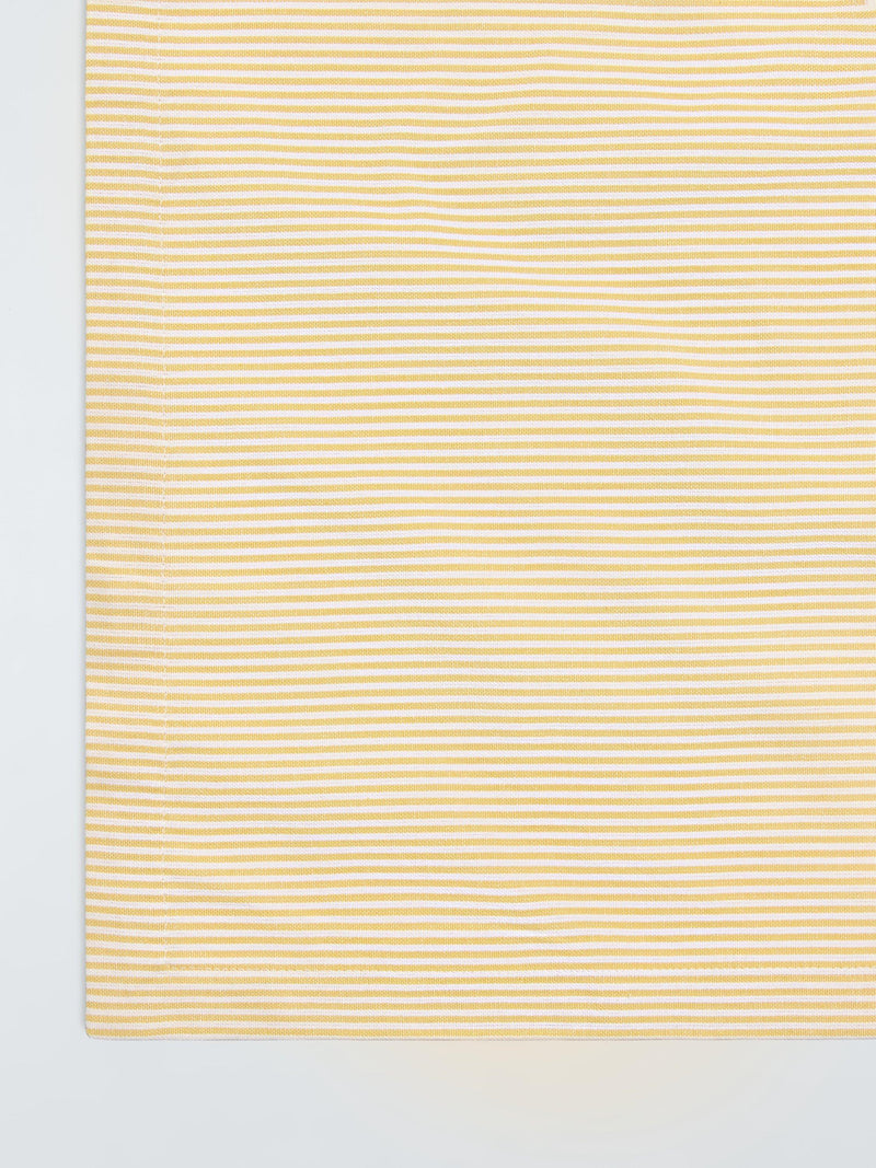 John Lewis ticking stripe cotton tablecloth 180x140cm pollen yellow (British brand)