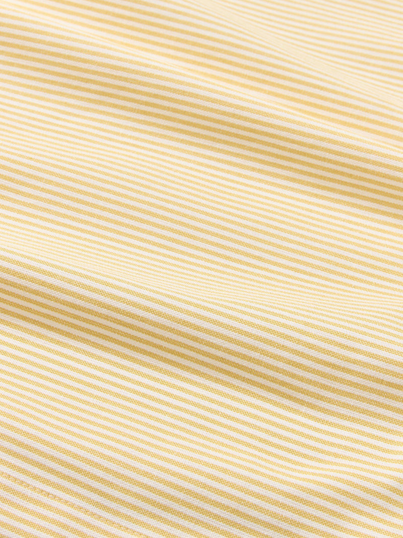 John Lewis ticking stripe cotton tablecloth 180x140cm pollen yellow (British brand)
