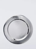John Lewis hammered stainless steel charger plate 34cm - British product