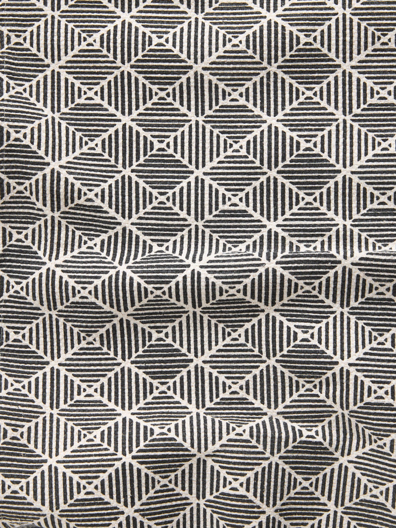 John Lewis geometric cotton table runner black white 250cm (British brand)