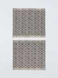 John Lewis cotton placemats set of 2 black white (British brand)