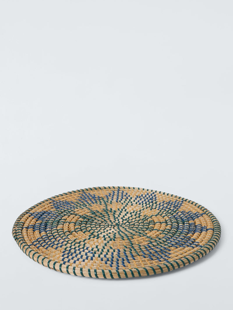 John Lewis rustic woven seagrass round placemat natural, UK version