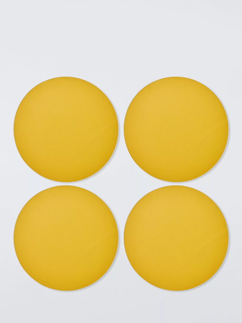 John Lewis The Colour Edit Round Faux Leather Placemats, Set of 4