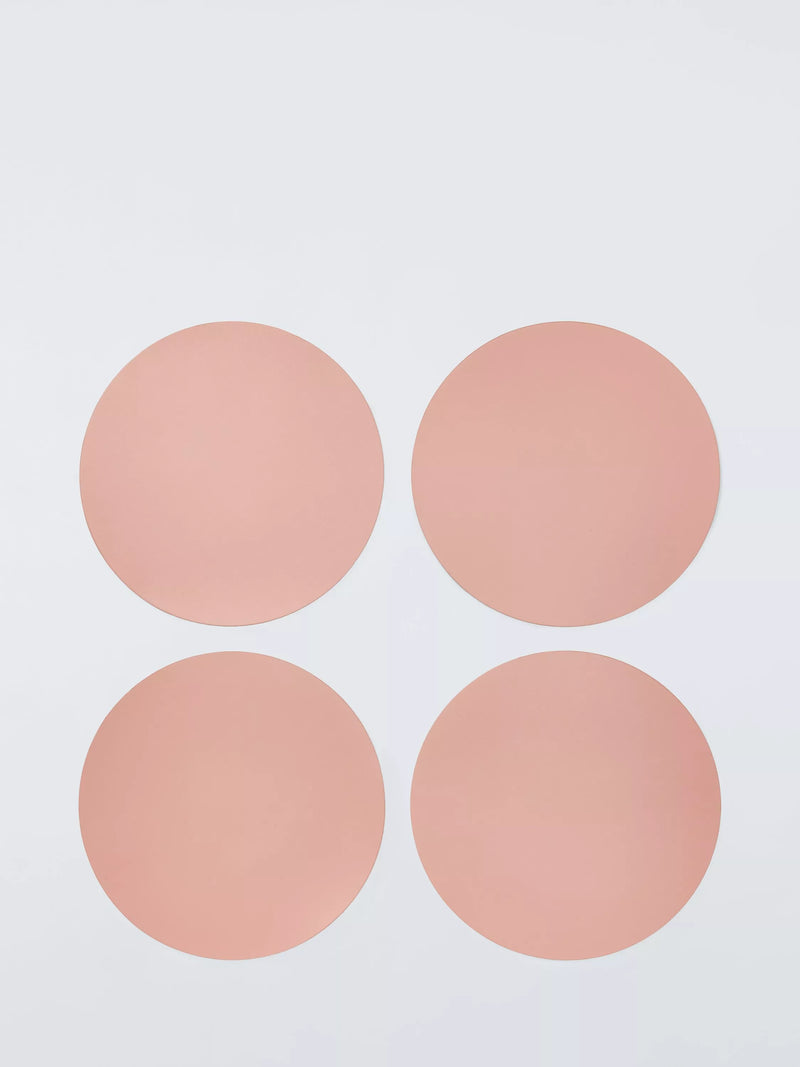 John Lewis The Colour Edit Round Faux Leather Placemats, Set of 4