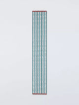 John Lewis John Lewis x Sanderson Frisk Stripe Cotton Table Runner 250cm, Blue/Multi- Buy online at McGrocer