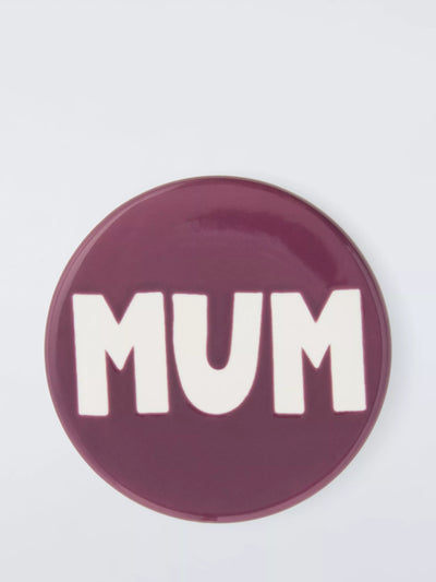 John Lewis John Lewis Mum Wax Resist Stoneware Coaster, Purple- Buy online at McGrocer