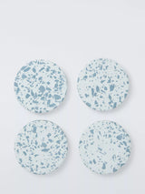 John Lewis John Lewis Coastal Terrazzo Coasters, Set of 4, Blue- Buy online at McGrocer