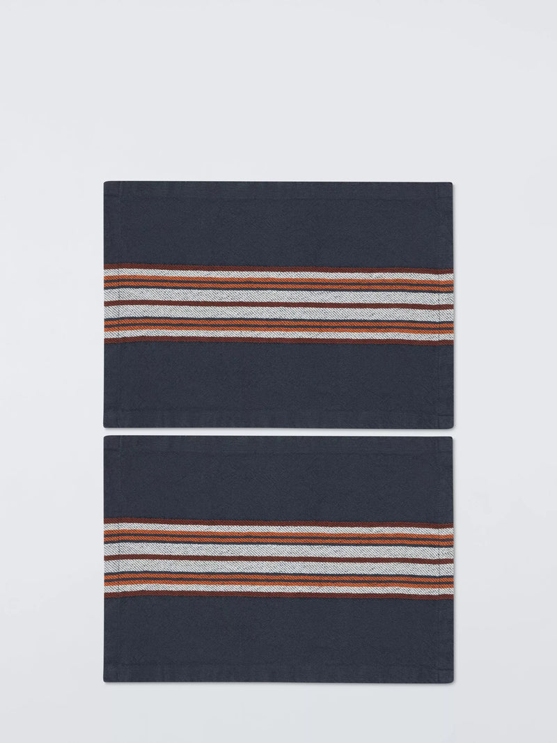 John Lewis striped cotton linen blend placemats set of 2, imported from the UK