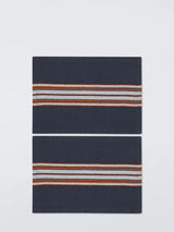 John Lewis John Lewis Striped Cotton Linen Blend Placemat Set of 2 Dark Night Sky- Buy online at McGrocer
