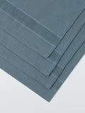 John Lewis organic cotton border napkins set of 4 grey, imported from the UK