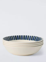 John Lewis John Lewis Modern Rustic Recycled Plastic Picnic Pasta Bowls, Set of 4, 22cm, Multi- Buy online at McGrocer