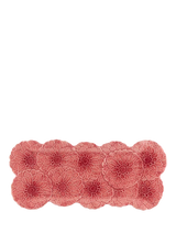 John Lewis Bordallo Pinheiro Maria Flor Earthenware Tart Tray, Pink, 47cm- Buy online at McGrocer