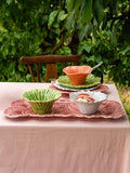Bordallo Pinheiro Maria Flor pink earthenware tart tray, UK version