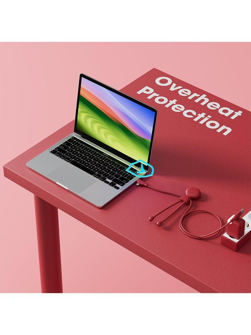 Xoopar charging cable red 120cm - British product