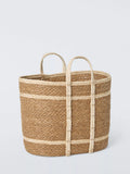 John Lewis Slim 2 Tone Bulrush Basket natural, imported from the UK