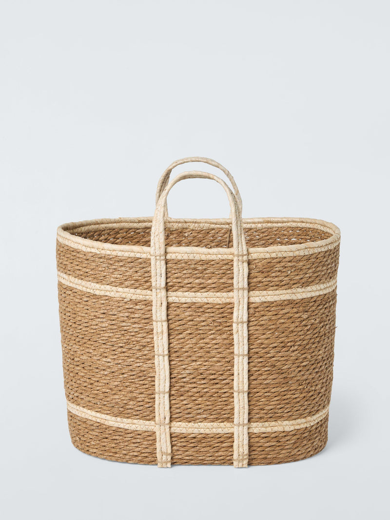 John Lewis Slim 2 Tone Bulrush Basket natural, imported from the UK