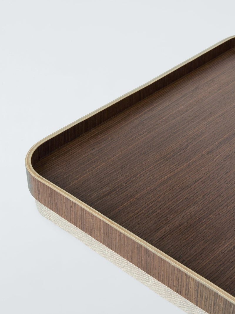 John Lewis cushioned lap tray walnut veneer (British brand)