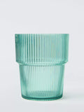 John Lewis 4 ribbed plastic tumblers aqua 400ml, imported from the UK