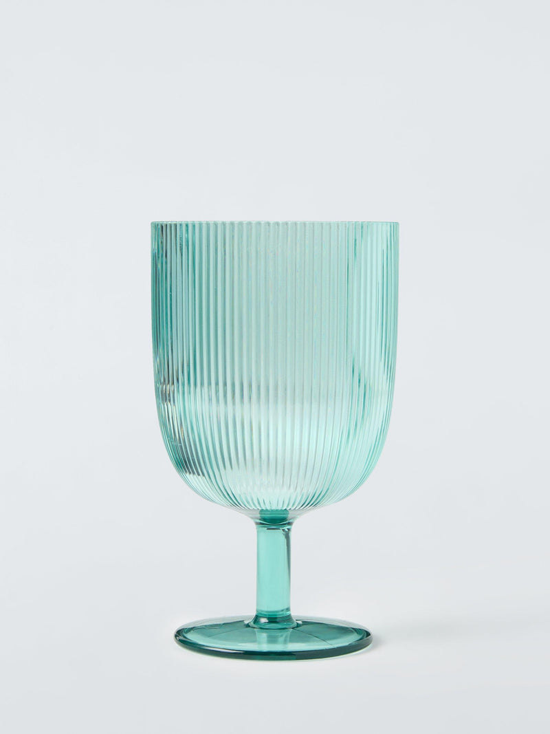 John Lewis plastic picnic wine glasses set of 4 aqua 500ml - British product