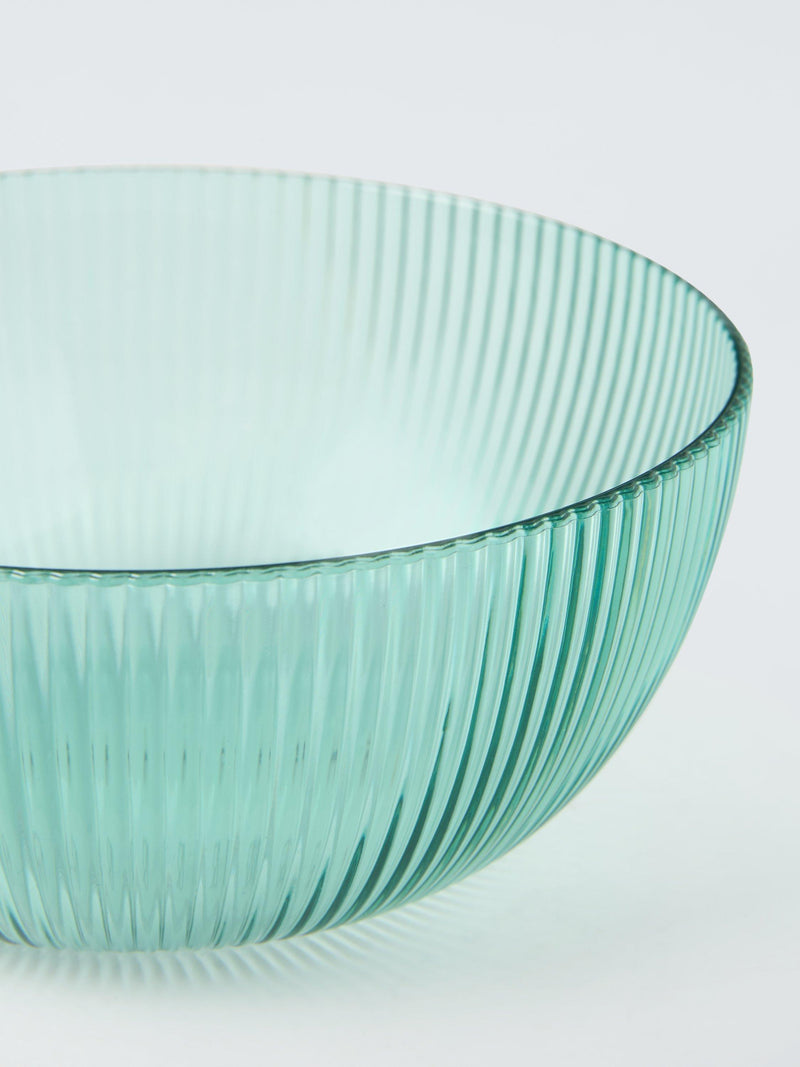 John Lewis ribbed plastic picnic bowls set of 4 aqua 14.5cm - British product