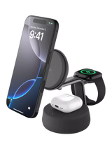 John Lewis Belkin UltraCharge Pro 3-in-1 Foldable Wireless Charger with MagSafe Charging, 25W, Charcoal- Buy online at McGrocer