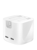 Belkin wall charger Dual USB-C 50W White - British product